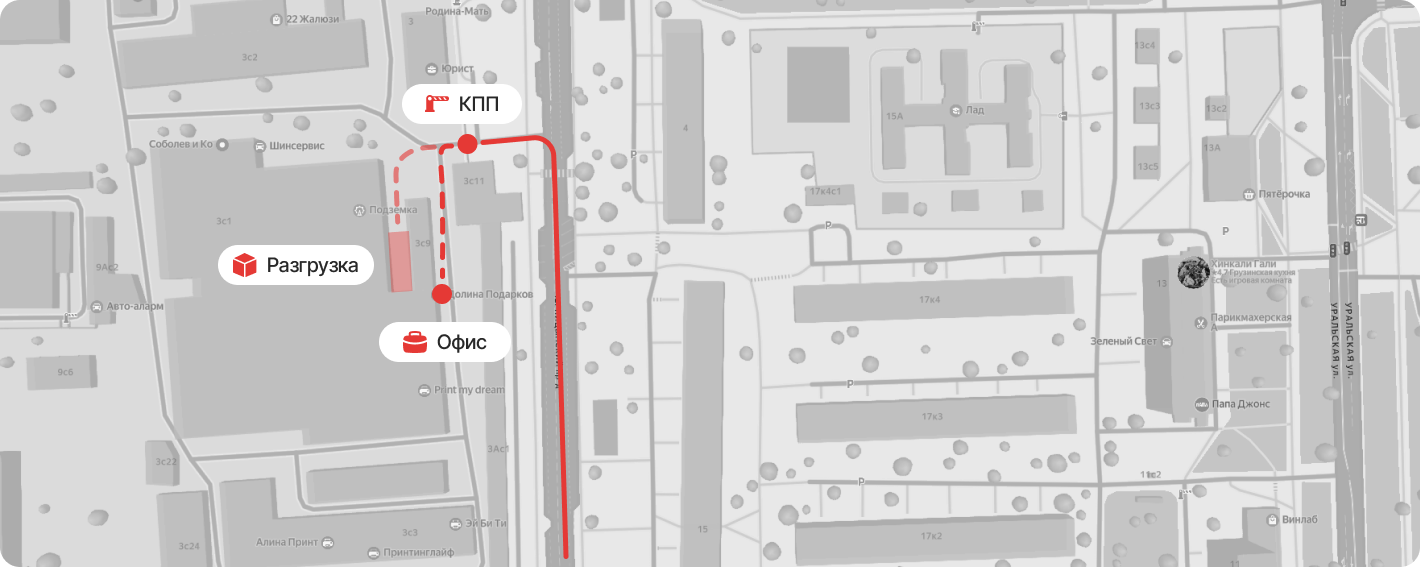 Карта проезда к офису Tech Group